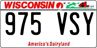 WI license plate 975VSY
