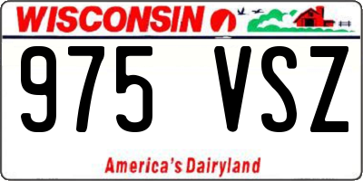 WI license plate 975VSZ
