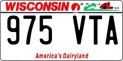 WI license plate 975VTA