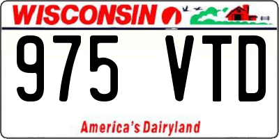 WI license plate 975VTD