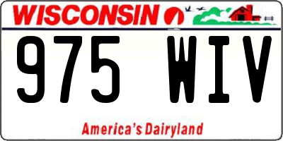 WI license plate 975WIV