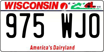 WI license plate 975WJO