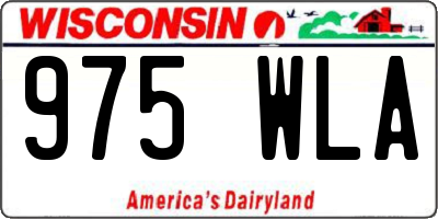 WI license plate 975WLA