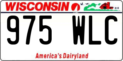WI license plate 975WLC