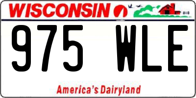 WI license plate 975WLE