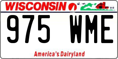 WI license plate 975WME
