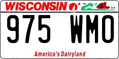WI license plate 975WMO
