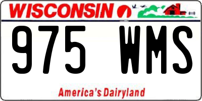 WI license plate 975WMS