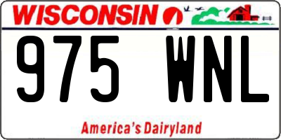 WI license plate 975WNL