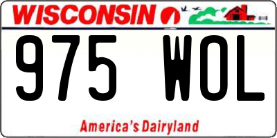 WI license plate 975WOL