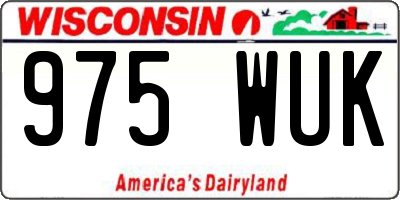 WI license plate 975WUK