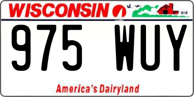 WI license plate 975WUY