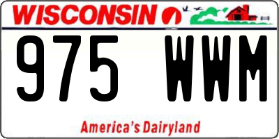 WI license plate 975WWM