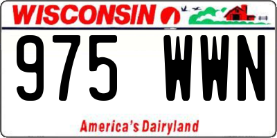 WI license plate 975WWN