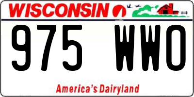 WI license plate 975WWO