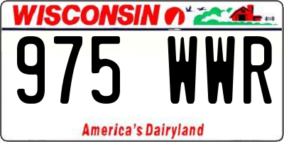WI license plate 975WWR