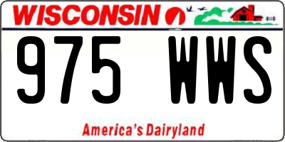 WI license plate 975WWS