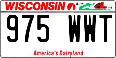 WI license plate 975WWT