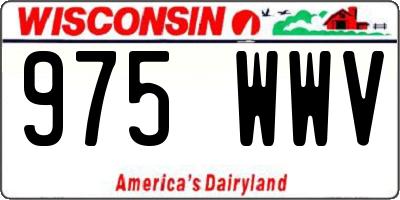 WI license plate 975WWV
