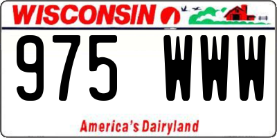 WI license plate 975WWW