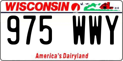 WI license plate 975WWY
