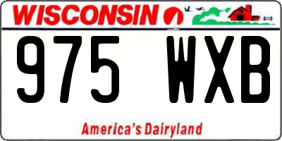 WI license plate 975WXB