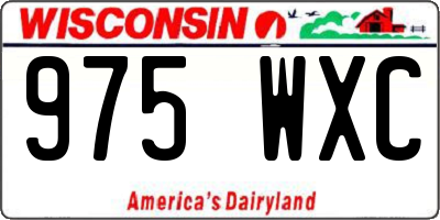 WI license plate 975WXC