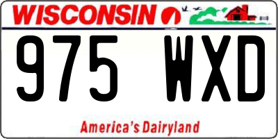 WI license plate 975WXD