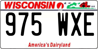 WI license plate 975WXE