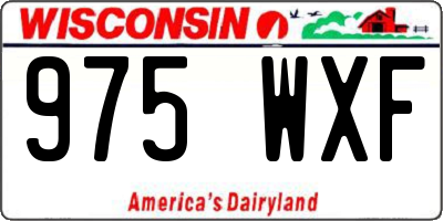 WI license plate 975WXF
