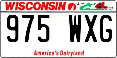 WI license plate 975WXG