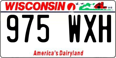 WI license plate 975WXH