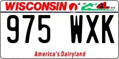 WI license plate 975WXK