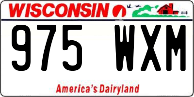 WI license plate 975WXM