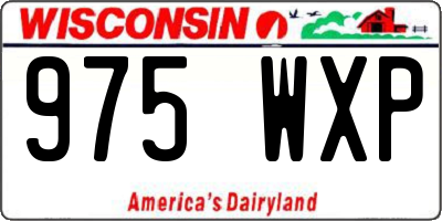 WI license plate 975WXP