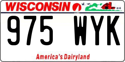 WI license plate 975WYK