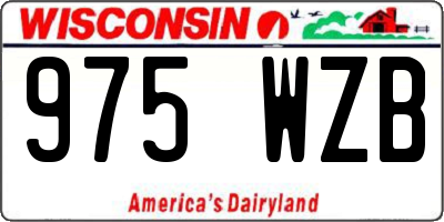 WI license plate 975WZB