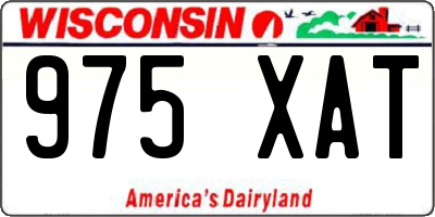 WI license plate 975XAT
