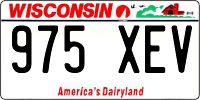 WI license plate 975XEV