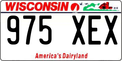 WI license plate 975XEX