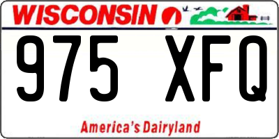 WI license plate 975XFQ