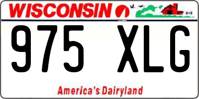 WI license plate 975XLG