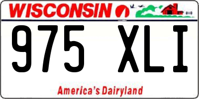WI license plate 975XLI