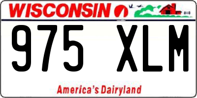 WI license plate 975XLM