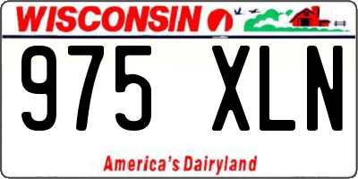 WI license plate 975XLN