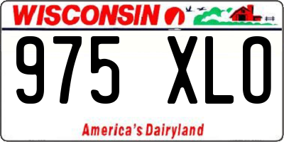 WI license plate 975XLO