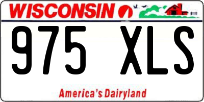 WI license plate 975XLS