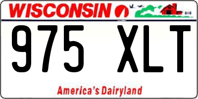 WI license plate 975XLT