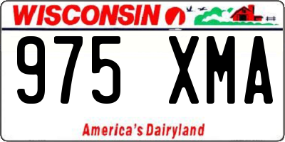 WI license plate 975XMA