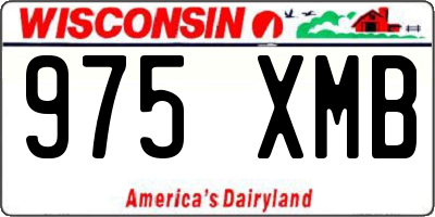 WI license plate 975XMB